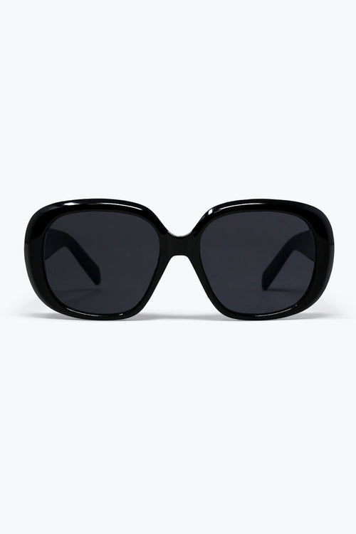 Black Oversize Square Frame Full Coverage Sunglasses