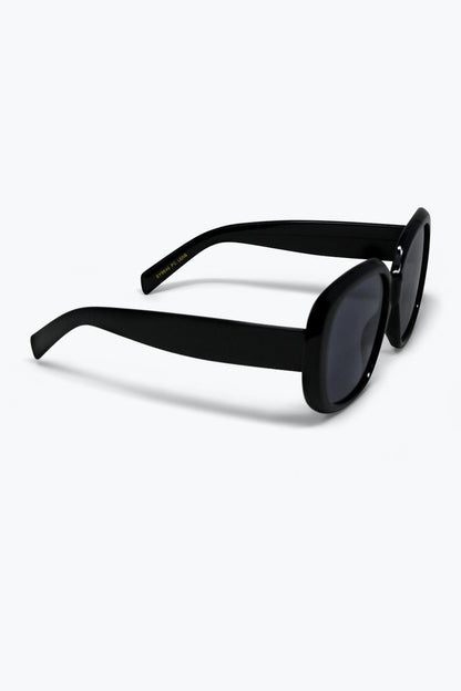 Black Oversize Square Frame Full Coverage Sunglasses