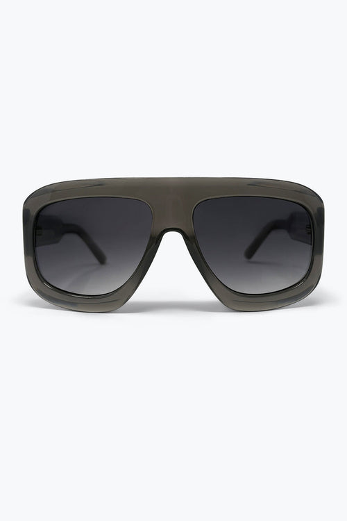 Black Oversize Square Frame Gradient Lens Sunglasses