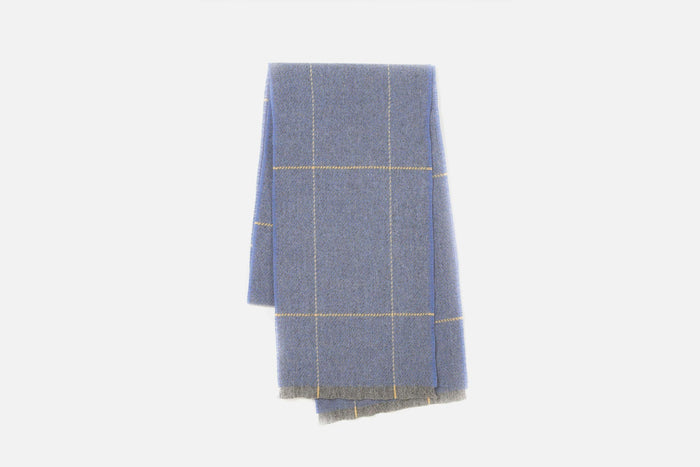 Blue Turra Merino Lambswool Scarf - Cushendale Woollen Mills