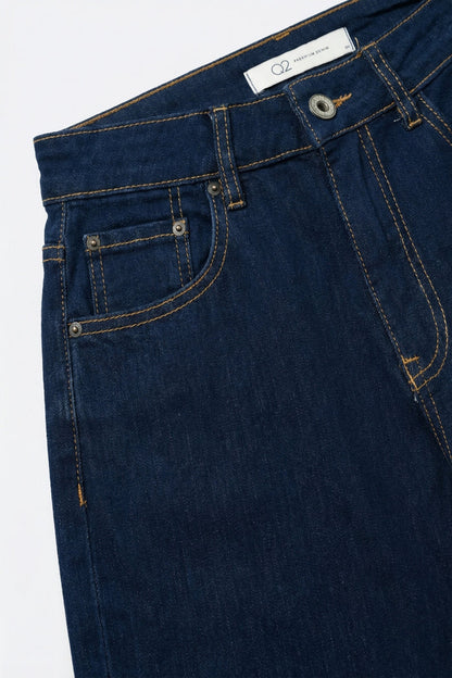 Blue Wide-Leg High-Rise Denim Jeans - Denim