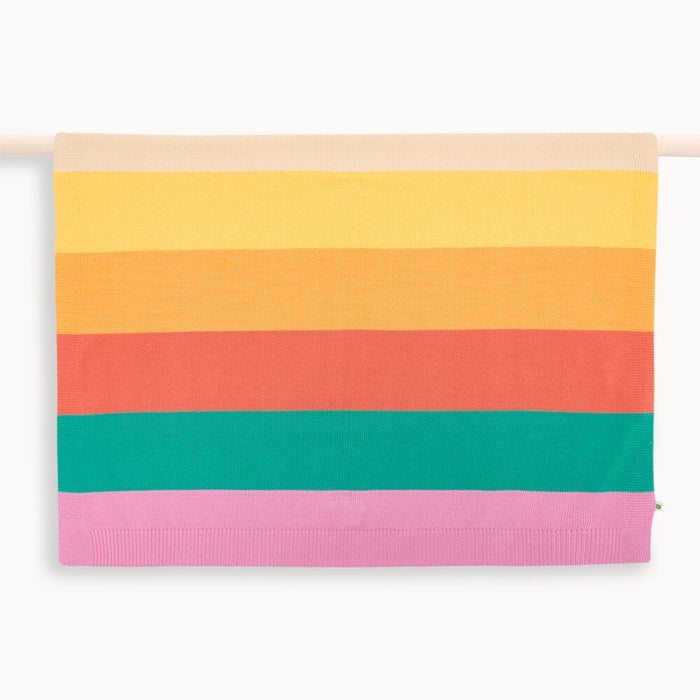 Bobby - Pink Rainbow Stripe Shawl - Receiving Blankets