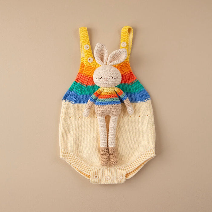 Bonnie Bunny Crochet Toy - Rainbow stripe - Stuffed Animals