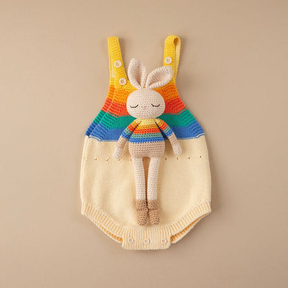 Bonnie Bunny Crochet Toy - Rainbow stripe - Stuffed Animals
