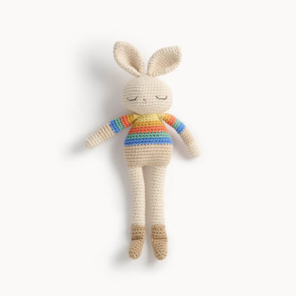 Bonnie Bunny Crochet Toy - Rainbow stripe - Stuffed Animals