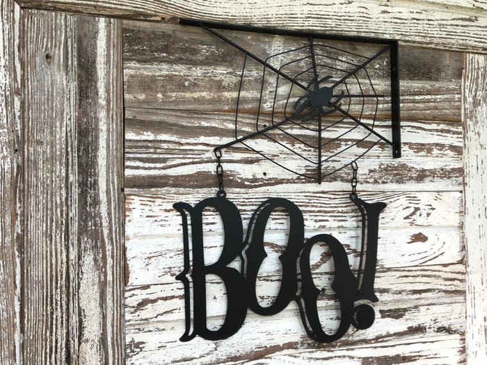 Boo Tin Hanger Sign