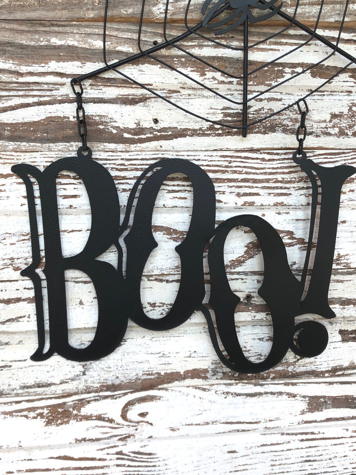 Boo Tin Hanger Sign