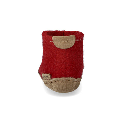 glerups Boot kids Boot with leather sole Red