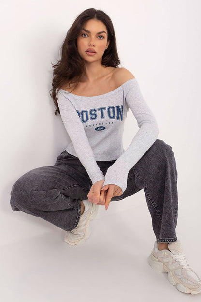 Boston Off-Shoulder Blouse for Women grey one-size-fits-all - Blouses
