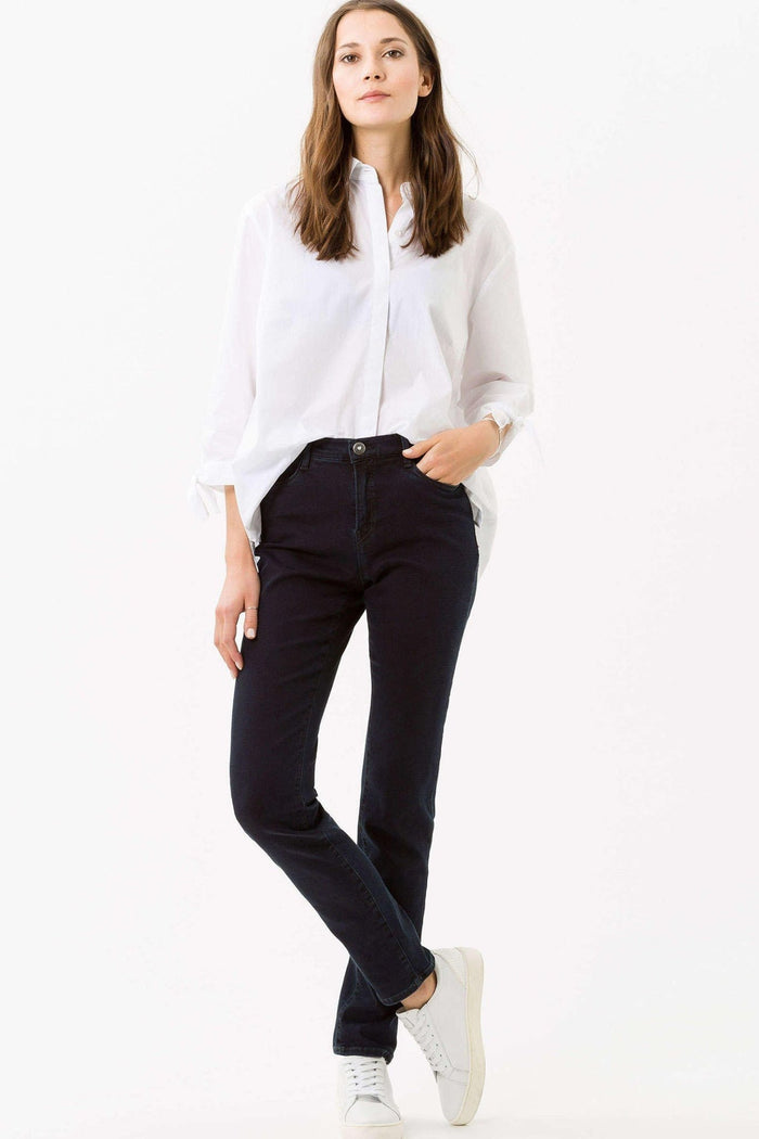 Brax Mary 70-4000 22 Clean Dark Blue Slim Fit Straight Leg Jeans - Dotique Chesterfield