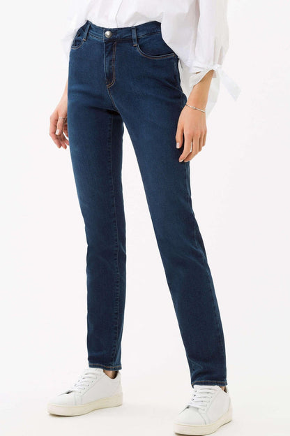 Brax Mary 70-4000 25 Slightly Used Regular Blue Slim Fit Straight Leg Jeans - Dotique Chesterfield