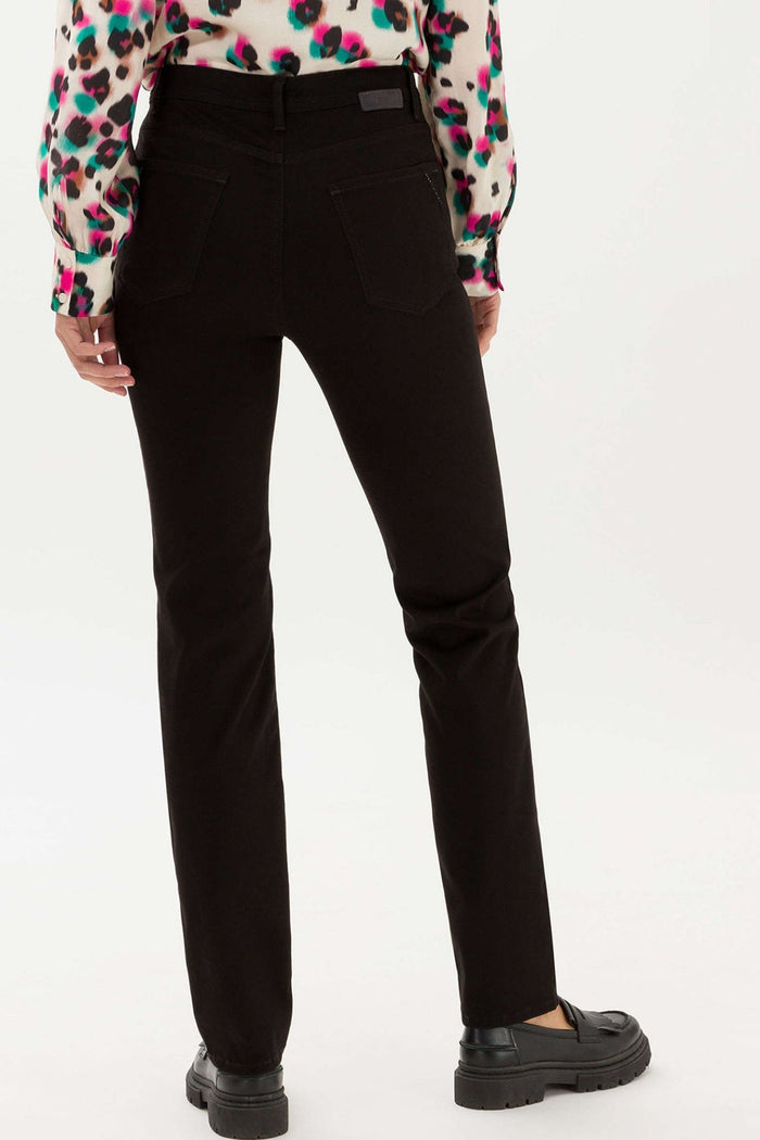 Brax Mary 71-1707 02 Black Regular Fit Straight Leg Jeans - Dotique Chesterfield