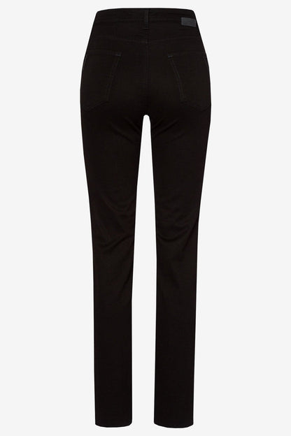 Brax Mary 71-1707 02 Black Regular Fit Straight Leg Jeans - Dotique Chesterfield