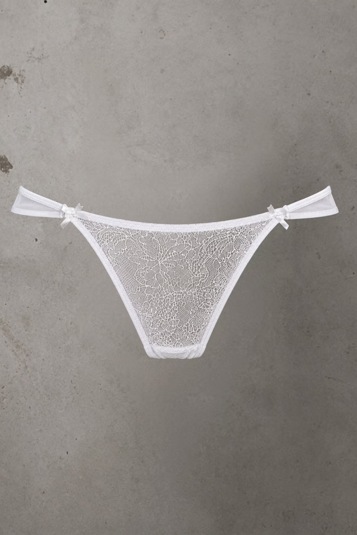 Brooke Mesh Knicker White - SIze M | Archive Sample