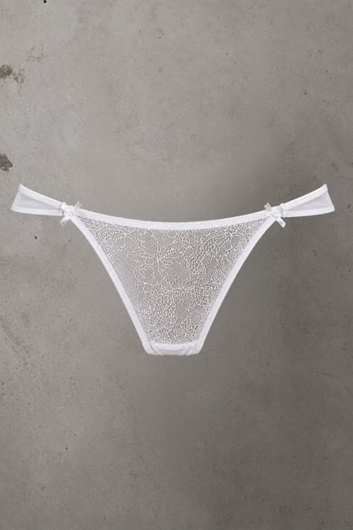Brooke Mesh Knicker White - SIze M | Archive Sample
