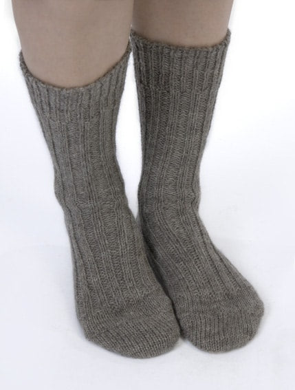 Brown Natural Wool Socks - Cushendale Woollen Mills