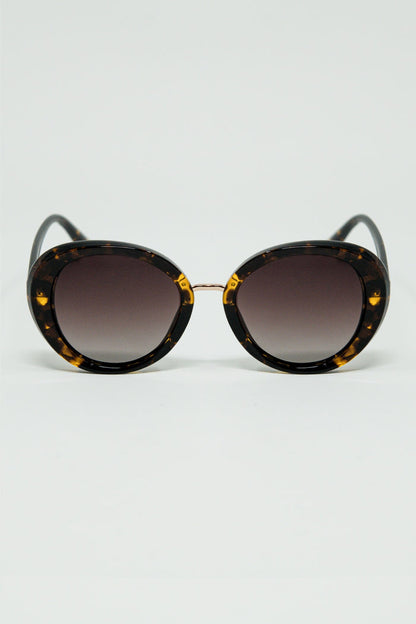 Brown Sunset Spot Oval Shaped Sunglasses