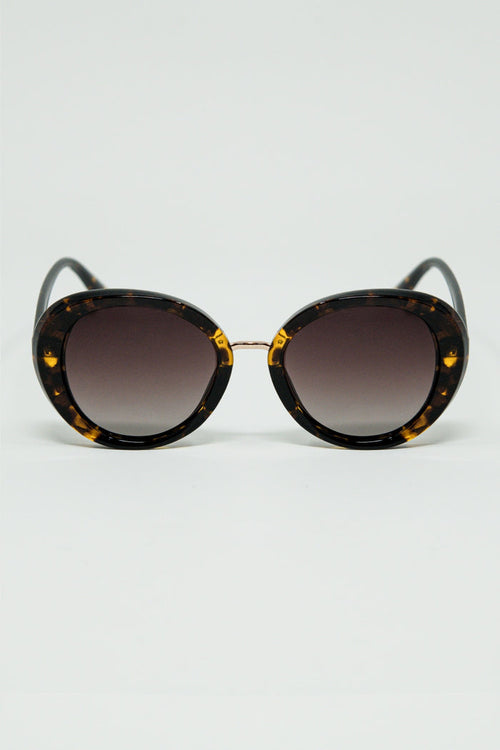 Brown Sunset Spot Oval Shaped Sunglasses