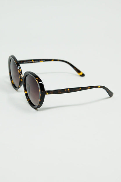 Brown Sunset Spot Oval Shaped Sunglasses