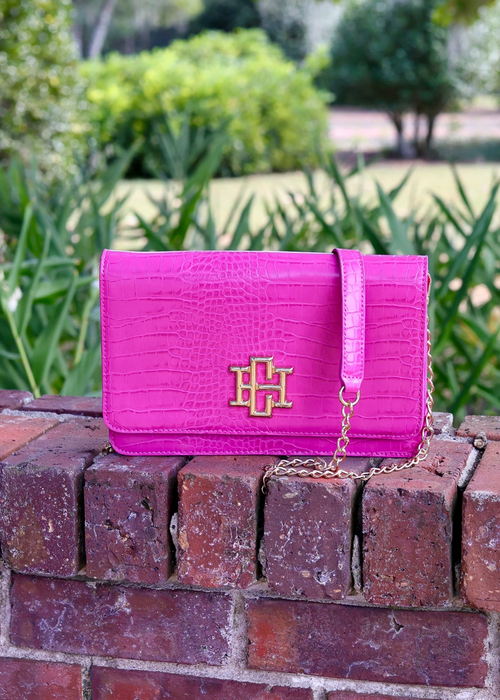Bryn Clutch Crossbody - Hot Pink