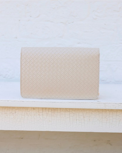 Bryn Clutch Crossbody - Woven Almond