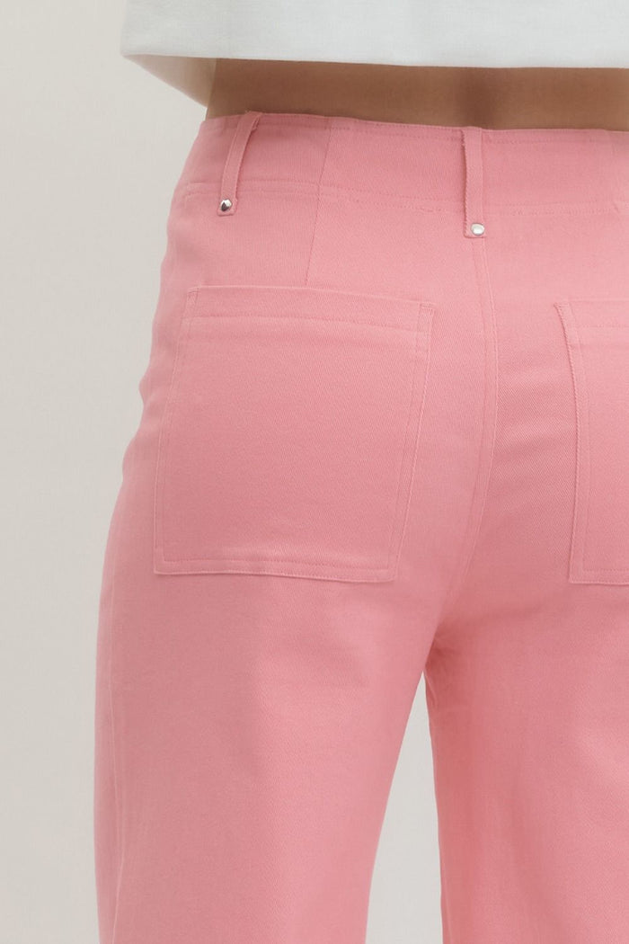 Can't Go Wrong Seam Wide Leg Pink Pant