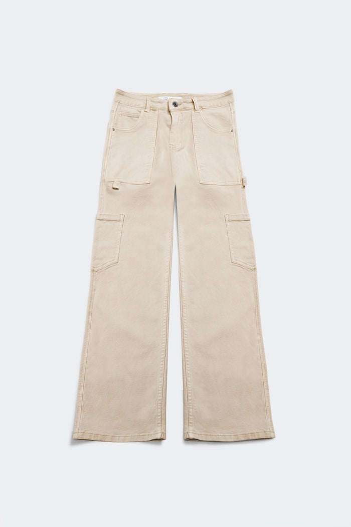 Cargo pants in beige - Coloured Jeans