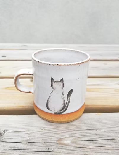 Cat Handthrown Espresso Cup