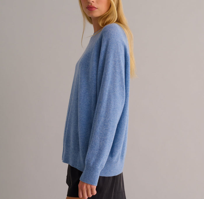 Chambray Blue Cashmere Sweatshirt - Loungewear