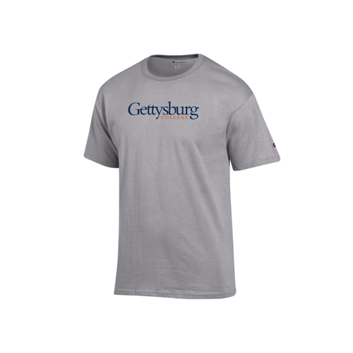 Champion Gettysburg Basics Short Sleeve Gray Tee - Gettysburg College