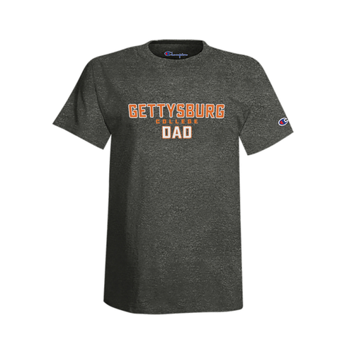 Champion Short Sleeve Grey Tee - Gettysburg College Dad