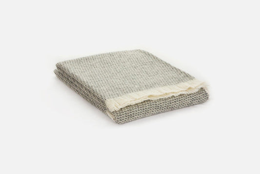 Charcoal Kilkenny Irish Wool Throw Blanket - Cushendale Woollen Mills