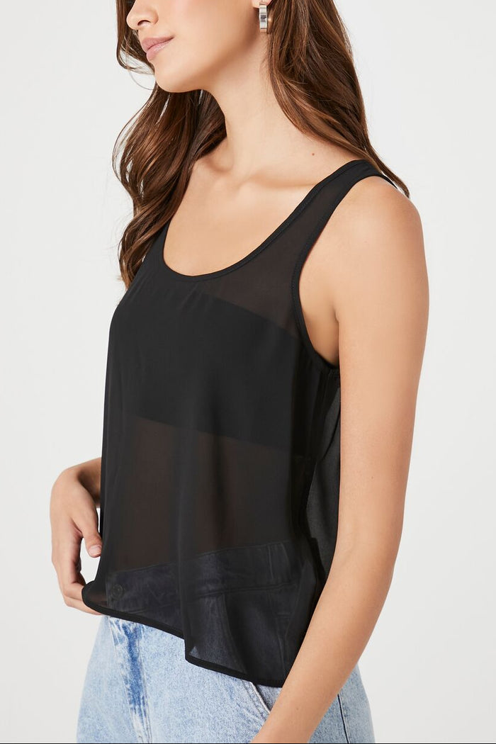 Chiffon Scoop Tank Top