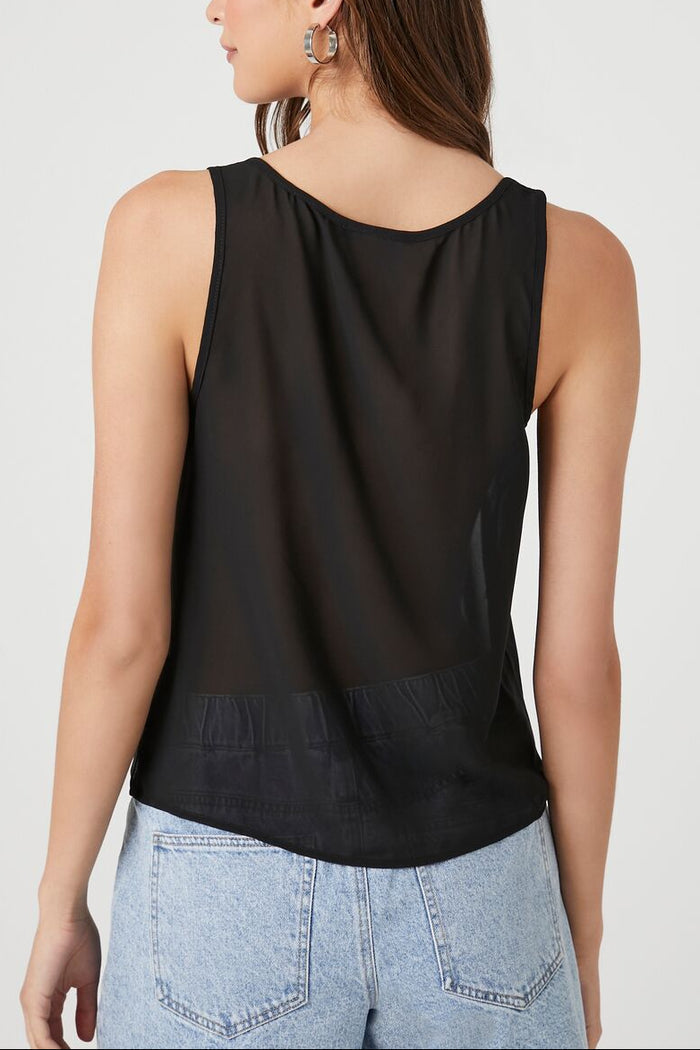 Chiffon Scoop Tank Top