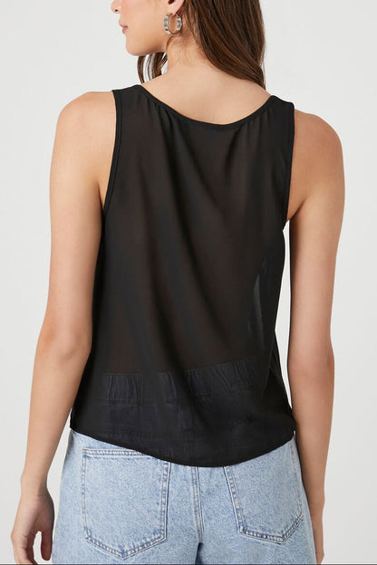Chiffon Scoop Tank Top