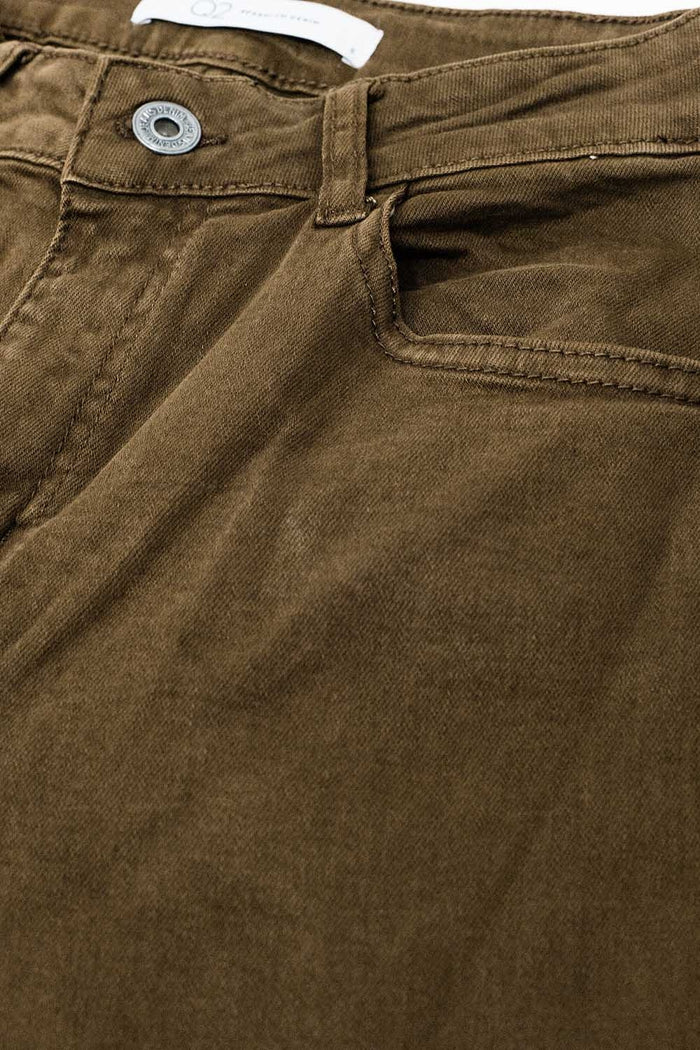 Chocolate brown wide leg high rise Pants - Coloured Jeans