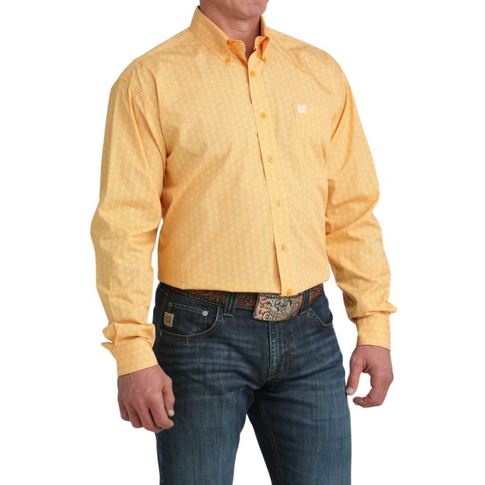 Cinch Men's Classic Fit Western Button Down Shirt Gold
