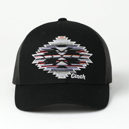 Cinch Women's Aztec Print Trucker Cap in Black