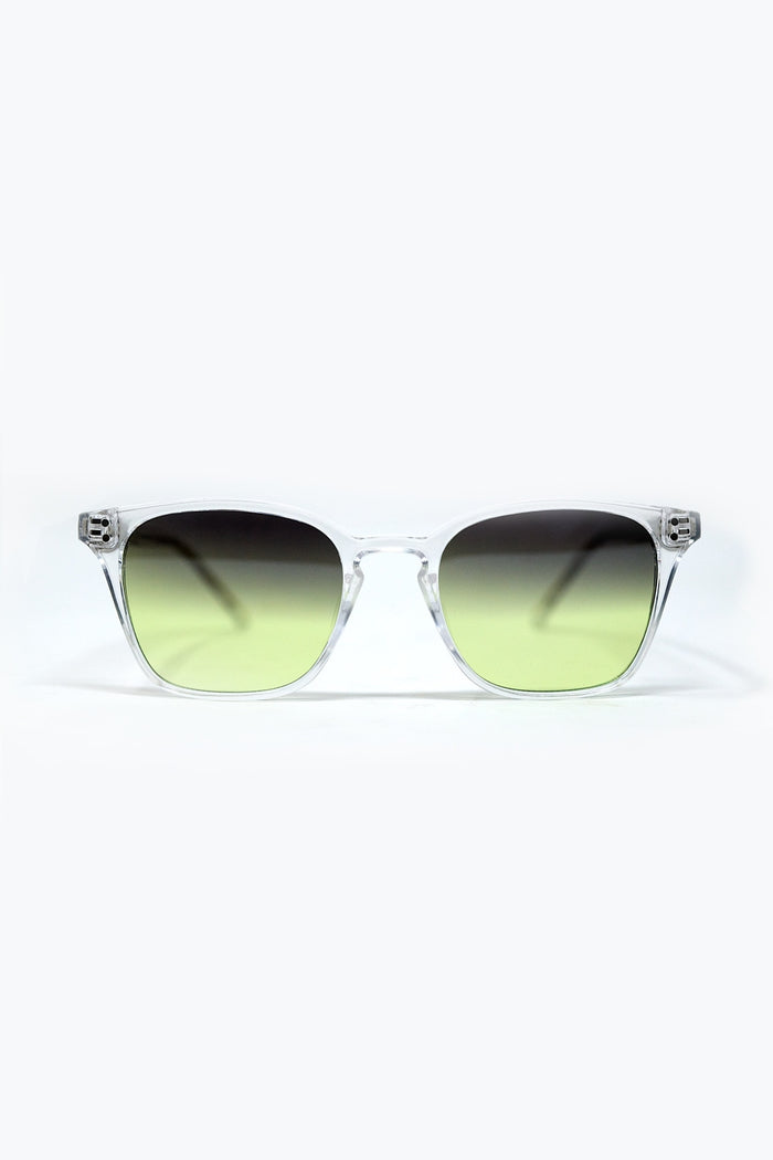 Clear Gradient Sunglasses with Sunset Lenses