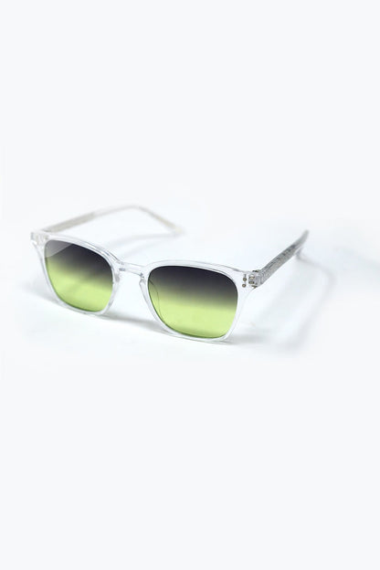 Clear Gradient Sunglasses with Sunset Lenses