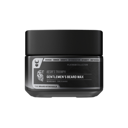 Clear Mustache Wax for a Natural Hold in Aesir's Triumph scent. The Beard Struggle