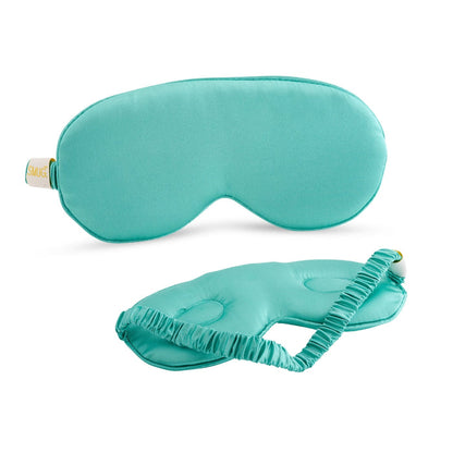 Cloud Padded Satin Sleep Mask - Aqua Print - Cloud Sleep Mask
