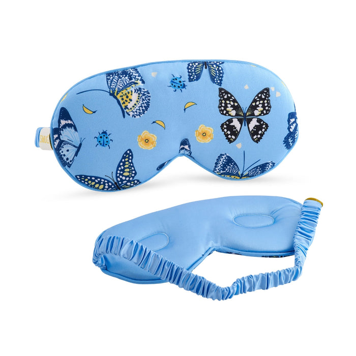 Cloud Padded Satin Sleep Mask - Butterflies Print - Cloud Sleep Mask