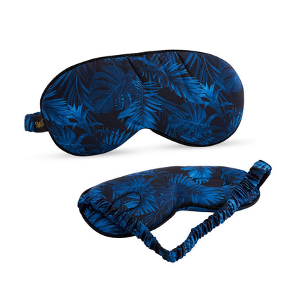 Cloud Padded Satin Sleep Mask - Palm Noir Print - Cloud Sleep Mask