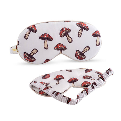 Cloud Padded Satin Sleep Mask - Toadstool Print - Cloud Sleep Mask