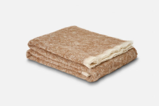 Cocoa Mooneen Mohair Throw Blanket - Cushendale Woollen Mills