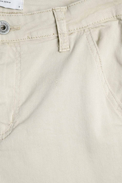 Comfy Stretcy Beige Flared Pants - trousers