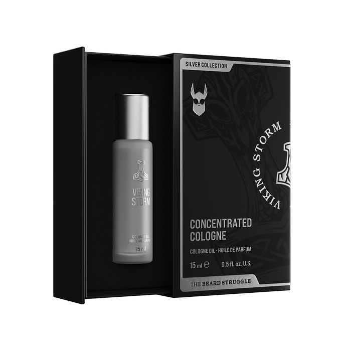 Concentrated Cologne Oil in Viking Storm scent. The Beard Struggle