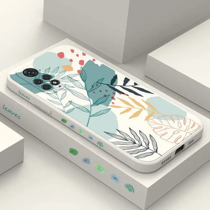a phone case with a floral design on it
