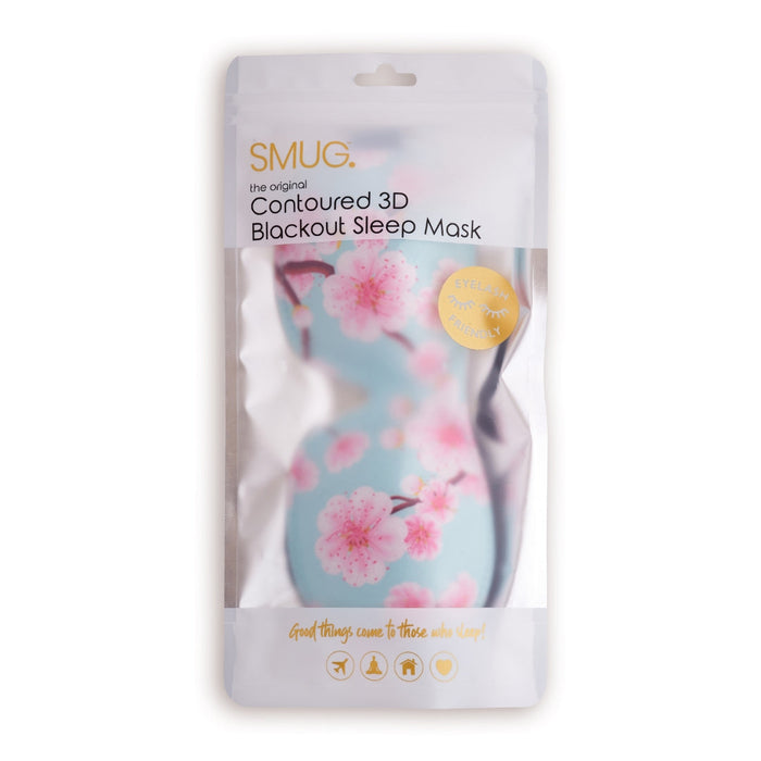 Contoured 3D Blackout Sleep Mask - Cherry Blossom Print - Contoured Sleep Mask
